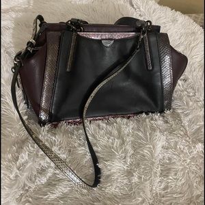 SOLD Coach Dreamer 36 Maroon/Snakeskin